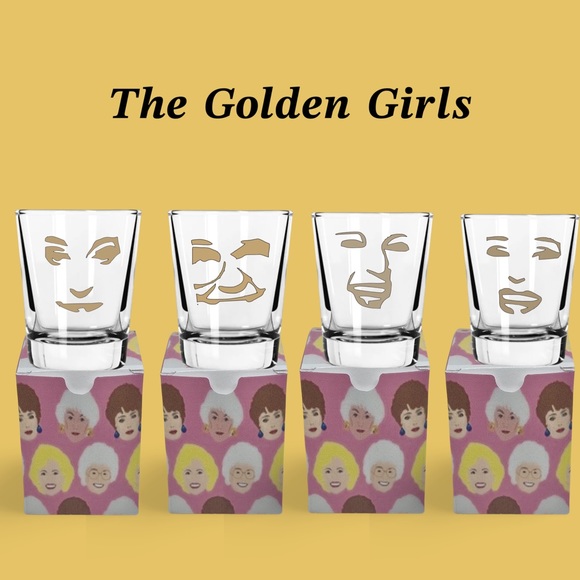 The Golden Girls SHOT GLASS SET w/ GIFT BOXES - Picture 1 of 1
